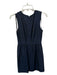 Shoshanna Size 4 Navy & Black Acetate Sleeveless Fringe Metallic Dress Navy & Black / 4