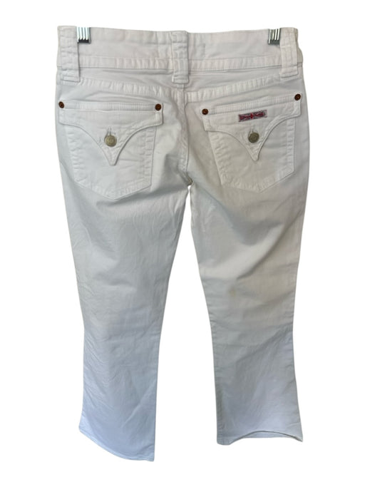 Hudson Size 28 White Coil Low Rise Flare Jeans White / 28