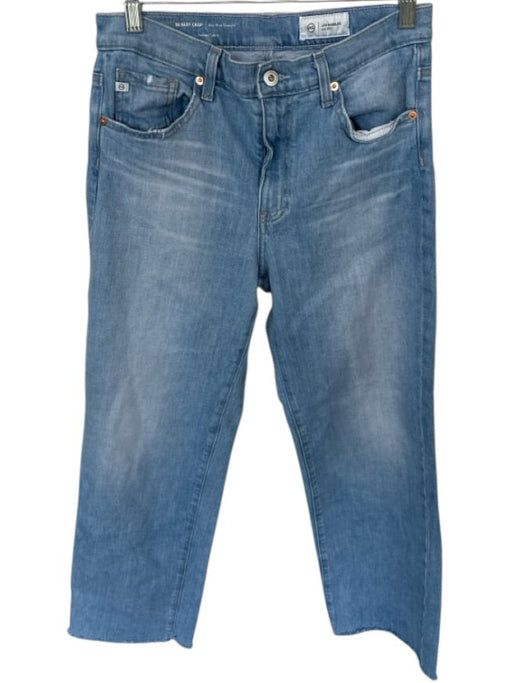 AG Size 27 Light Wash Denim Straight Cut Mid Rise Jeans Light Wash / 27