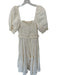 Ulla Johnson Size One Size Cream Cotton Puff Sleeves Ruffle Rope belt Maxi Dress Cream / One Size