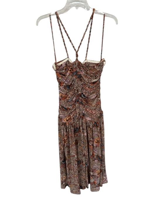 Ulla Johnson Size 2 Burnt Orange Cotton Halter Twisted Rouched Maxi Dress Burnt Orange / 2