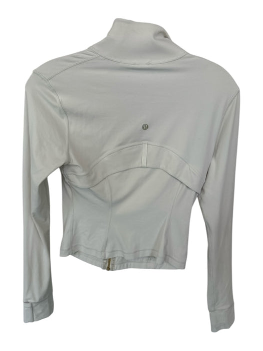 Lululemon Size 6 Off White Nylon Blend Gold Zipper Pockets Athletic Jacket Off White / 6