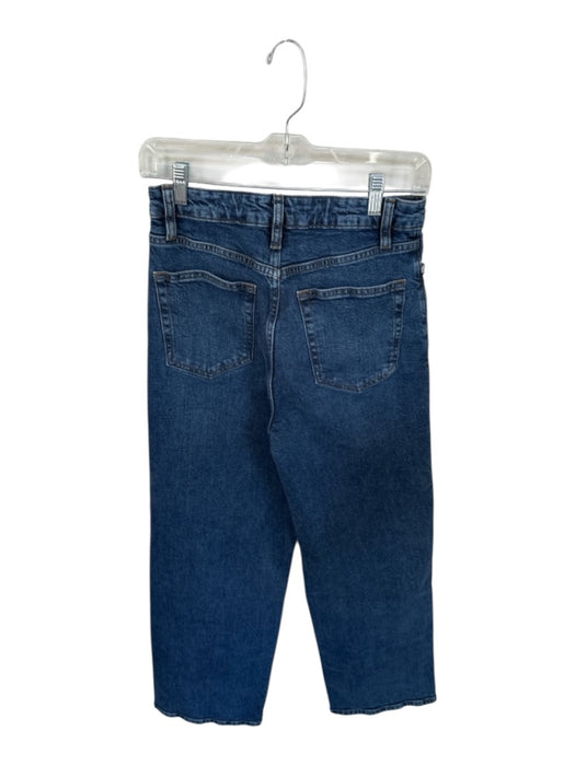 Frame Size 26 Dark Wash Cotton Blend High Waist Wide Leg Jeans Dark Wash / 26