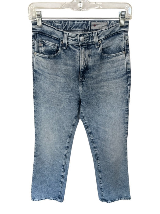 AG Size 25 Med Light Wash Cotton Blend Acid Wash High Waist Bootcut Jeans Med Light Wash / 25