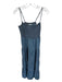 Z Supply Size S Dark Wash Tencel Rouched Spaghetti Strap Maxi Dress Dark Wash / S