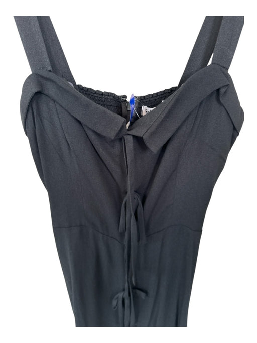 Reformation Size 4 Black Viscose Blend Sleeveless Front bow Maxi Dress Black / 4