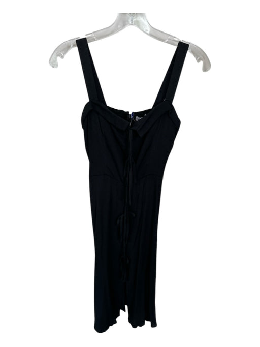 Reformation Size 4 Black Viscose Blend Sleeveless Front bow Maxi Dress Black / 4