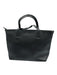 Salvatore Ferragamo Black Leather Gold Tone Hardware Zip Top Gancini Tote Bag Black