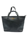 Salvatore Ferragamo Black Leather Gold Tone Hardware Zip Top Gancini Tote Bag Black