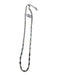 Weiss Clear Silver Tone Metal Rhinestone Chain Hook clasp Necklace Clear