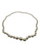 Cream White Faux Pearl Beaded Long Graduated Necklace Cream White