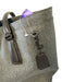 Tumi Gray Coated Canvas Leather trim Internal Compartments Multiple Pockets Bag Gray