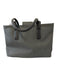 Tumi Gray Coated Canvas Leather trim Internal Compartments Multiple Pockets Bag Gray