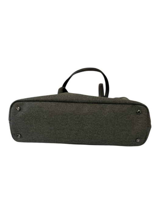 Tumi Gray Coated Canvas Leather trim Internal Compartments Multiple Pockets Bag Gray