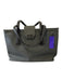 Tumi Gray Coated Canvas Leather trim Internal Compartments Multiple Pockets Bag Gray