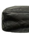Chanel Black Leather Gold Tone Hardware Magnetic Snap Closure Quilted Detail Bag Black