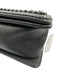 Chanel Black Leather Quilted Silver Tone Hardware Chain Detail Flap Over Bag Black / Small