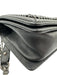 Chanel Black Leather Quilted Silver Tone Hardware Chain Detail Flap Over Bag Black / Small