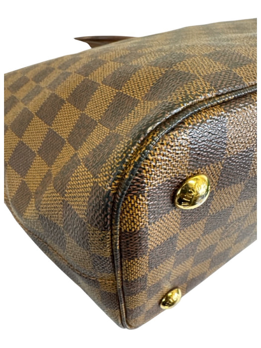 Louis Vuitton Brown Print Coated Canvas Damier Ebene Top Handle Tote Bag Brown Print / Medium