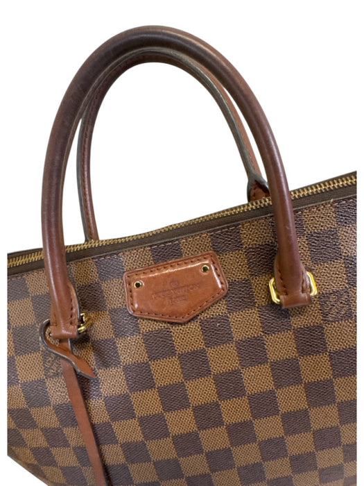 Louis Vuitton Brown Print Coated Canvas Damier Ebene Top Handle Tote Bag Brown Print / Medium