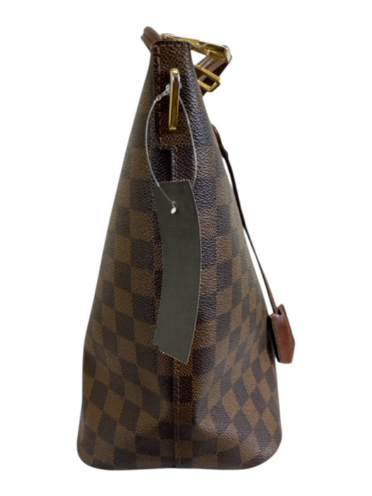 Louis Vuitton Brown Print Coated Canvas Damier Ebene Top Handle Tote Bag Brown Print / Medium