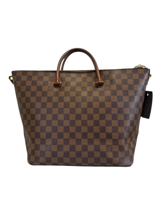 Louis Vuitton Brown Print Coated Canvas Damier Ebene Top Handle Tote Bag Brown Print / Medium
