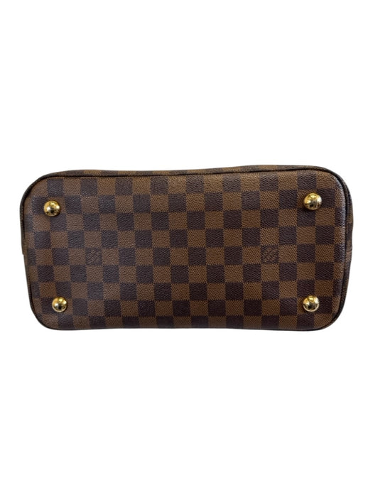 Louis Vuitton Brown Print Coated Canvas Damier Ebene Top Handle Tote Bag Brown Print / Medium