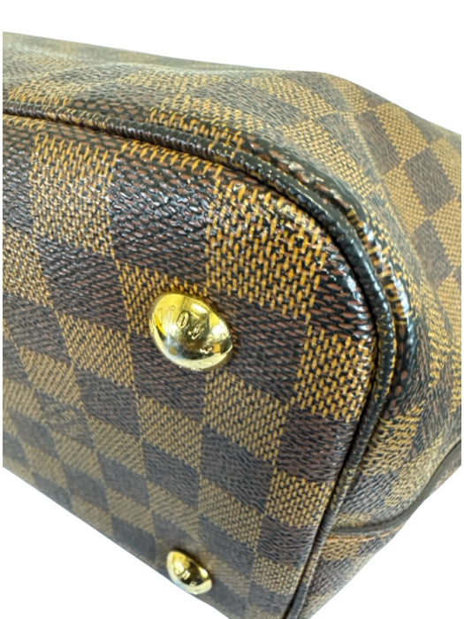 Louis Vuitton Brown Print Coated Canvas Damier Ebene Top Handle Tote Bag Brown Print / Medium