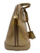 Louis Vuitton Beige Patent Leather Vernis Metallic Top Handle Alma Bag Beige / Medium