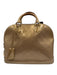 Louis Vuitton Beige Patent Leather Vernis Metallic Top Handle Alma Bag Beige / Medium