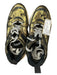 P448 Shoe Size 40 Black & Gold Suede Leather Metallic Lace Up Sneakers Black & Gold / 40