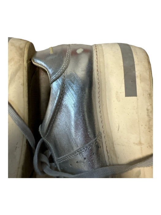 Manuel Barcelo Shoe Size 40 Silver Leather Metallic Platform Athletic Sneakers Silver / 40