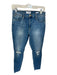 Frame Size 30 Light Wash Cotton Blend High Waist Straight Leg distressed Jeans Light Wash / 30