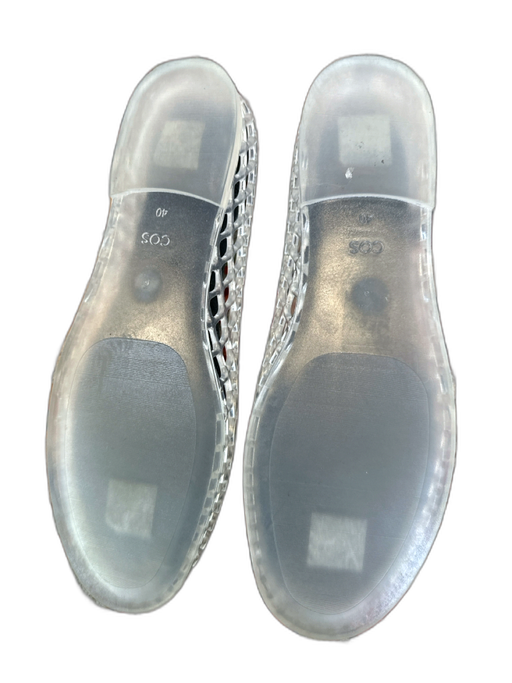 COS Shoe Size 40 Clear Rubber Cut Outs Jelly Flats Clear / 40