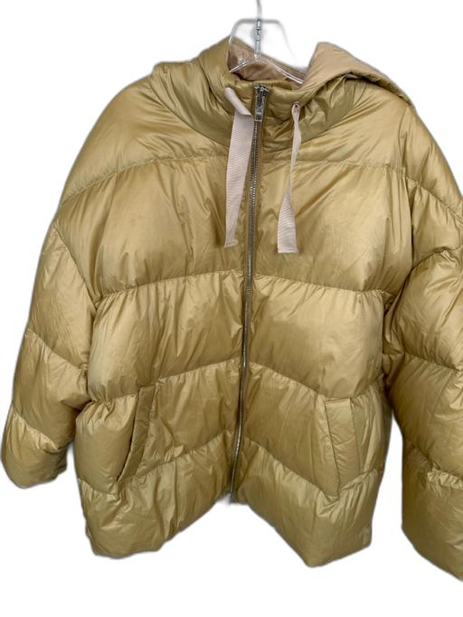 Stand Studio Size 36 Tan Nylon Goose Down Hood Puffer Full Zip Coat Tan / 36