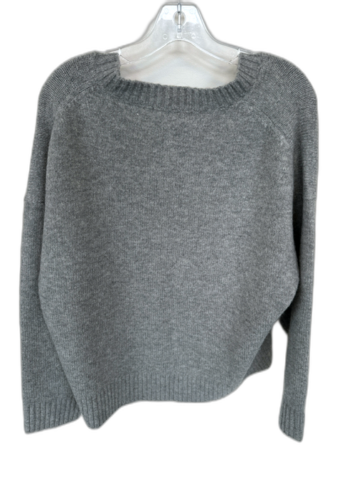 J. Crew Size XL Gray Merino Wool Blend Long Sleeve Knit V Neck Sweater Gray / XL