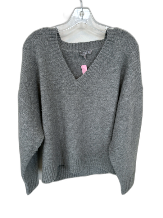 J. Crew Size XL Gray Merino Wool Blend Long Sleeve Knit V Neck Sweater Gray / XL