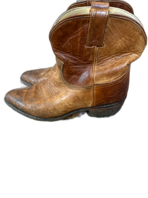 Frye Shoe Size 10B Brown Leather Pointed Toe Western Booties Brown / 10B