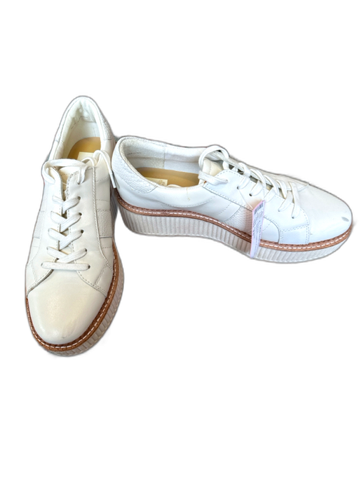 Dolce Vita Shoe Size 9.5 white & tan Leather Platform Athletic Sneakers white & tan / 9.5