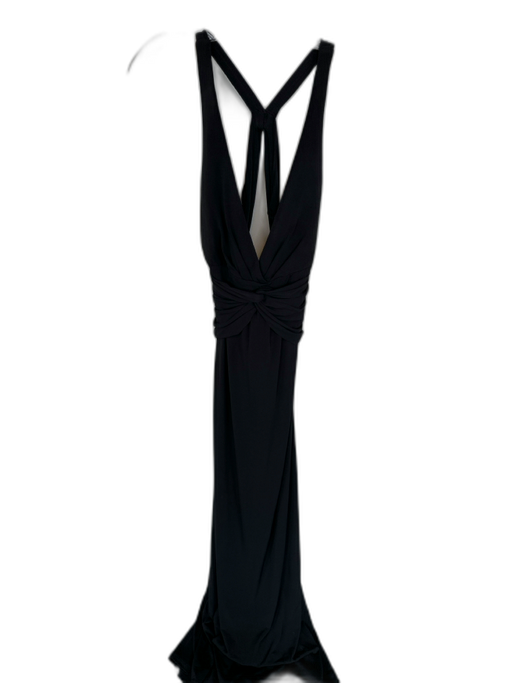 Laundry Size 12 Black Polyester Blend Sleeveless Front Twist Gown Black / 12