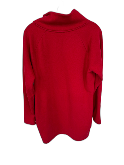 Athleta Size M Red Polyester Blend Long Sleeve Half Zip Athletic Dress Red / M