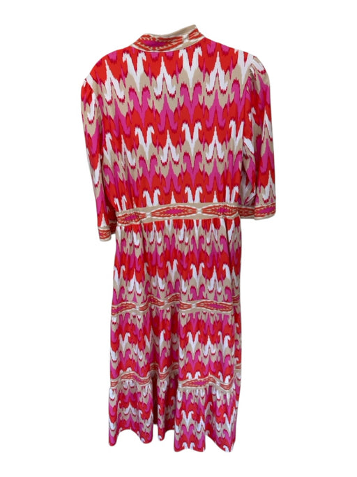 Jude Connally Size S Pink & Red Polyester Collar Maxi Waistband Dress Pink & Red / S