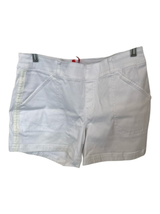 Spanx Size L White Cotton Blend Waist Band Shorts White / L
