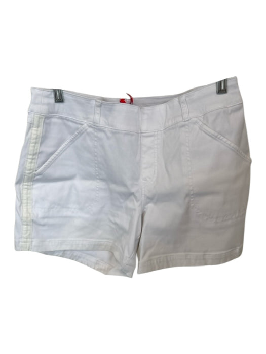 Spanx Size L White Cotton Blend Waist Band Shorts White / L