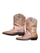 Shoe Size 8.5 Brown Leather Stitching Cowboy Boots Brown / 8.5