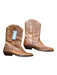 Shoe Size 8.5 Brown Leather Stitching Cowboy Boots Brown / 8.5