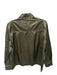 COS Size 6 Olive Green Polyester Long Sleeve Shiny Button Down Top Olive Green / 6