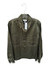 COS Size 6 Olive Green Polyester Long Sleeve Shiny Button Down Top Olive Green / 6