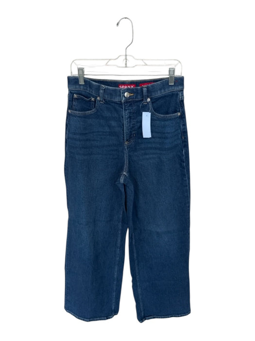 Spanx Size M Dark Wash Cotton Blend High Waist Wide Leg Jeans Dark Wash / M