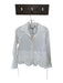 Alexis Size M White Cotton Long Sleeve Acordian Pleated Button Down Collar Top White / M